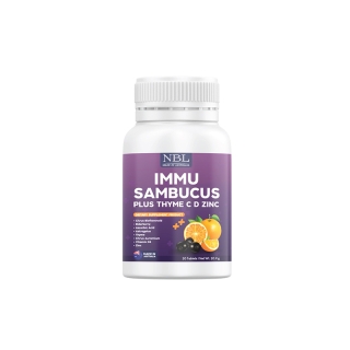 NBL IMMU Sambucus Plus Thyme C D Zinc - อิมมู แซมบูคัส พลัส ไทม์ ซี ดี ซิงค์ (30 เม็ด)