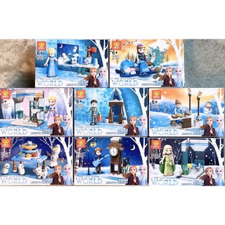 ชุดตัวต่อNo 665 Frozen 8 แบบ รวมเป็นฉากได้