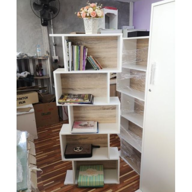 🔥ราคาถูก🔥Hawa 90 Furniture  ซิกแซกชั้นวางของ​  5 ชั้น 24*59*150😊