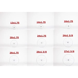 ล้อจักรยาน อลูมีเนียม (ไม่รวมยาง) 12x1.75 14x1.75 16x1.75 18x1.75 20x1.75 24x1.75 24x1 3/8 26x1.75