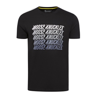 Moose KNUCKLES เสื้อยืดลําลอง คอกลม แขนสั้น พิมพ์ลายไล่โทนสี ทรงหลวม สําหรับผู้ชาย