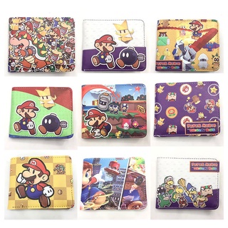 กระเป๋าสตางค์ ใบสั้น หนัง PU ลายเกม Super Mario 20% สําหรับนักเรียน