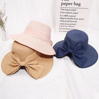 ฺB007 [พร้อมส่งจากไทย มีเก็บปลายทาง] 100 แบบ ให้เลือก กดเลย มีหลายสี หมวกปีกกว้าง หมวกฟาง