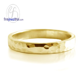 Finejewelthai แหวนเงินแท้-ชุบทอง-แหวนเกลี้ยง-แหวนหมั้น-แหวนแต่งงาน-Silver-Wedding-Ring - R100500h-g