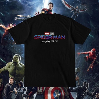 ฝ้าย เสื้อยืดคอกลมพิมพ์ลาย Marvel Spider-Man ลําลองสําหรับผู้ชายสีขาวสีดําขนาด S-4Xl ง่าย