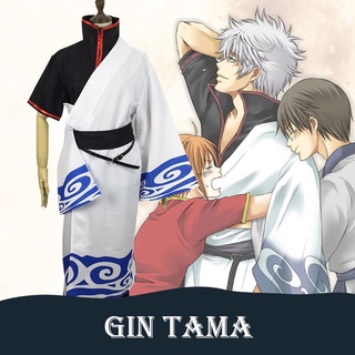 ใหม่ล่าสุด Gintama Sakata Gintoki ชุดคอสเพลย์ อะนิเมะ Silver Soul ฮาโลวีน