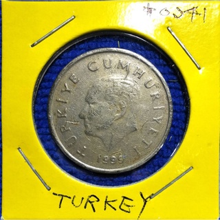 เหรียญ​หมุนเวียน​ ตุรกี​ Turkey​ 50 Bin Lira  ใช้แล้ว​ #0241