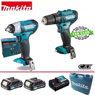 Makita combo set2 (สว่านกระแทกไร้สาย + บล็อค4หุนไร้สาย)