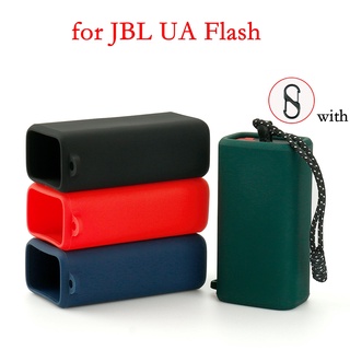 สําหรับ JBL UA FLASH สีพื้น กันตก หูฟัง เคสป้องกัน ซิลิโคนนิ่ม เคสป้องกัน พร้อมตะขอ เคส jbl ua flash rock jbl uaflash x