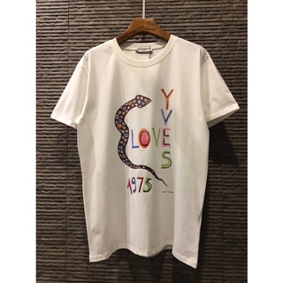 เสื้อยืด Y S L t-shirt เนื้อผ้าดี มาก สินค้าพร้อมส่ง งานunisex ถ่ายสดจากสินค้าจริง Size S - XXL