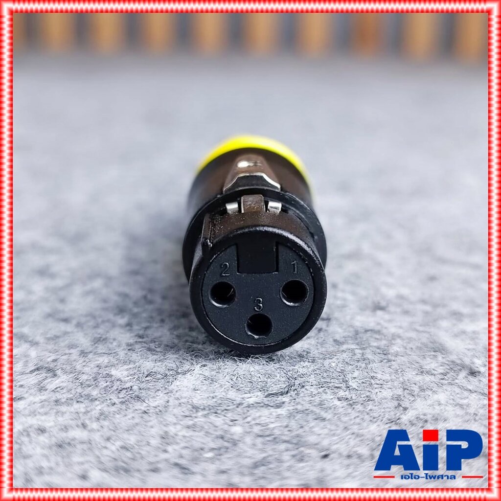 1ตัว MITSUMI 912C16EX XLRเมีย ดำขั้วทอง สีเหลือง ปลั๊กตัวเมีย แจ๊ค แคนนอน XLR ตัวเมีย 3 ขา สำหรับเข้าสาย เอไอ-ไพศาล ราคา ถูกที่สุด ดีลบีเคเค แกลเลอรีภาพที่ 6