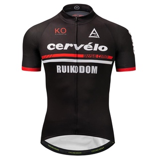 เสื้อกีฬาแขนสั้น แบบแห้งเร็ว ลาย CERVELO สําหรับผู้ชาย 2021