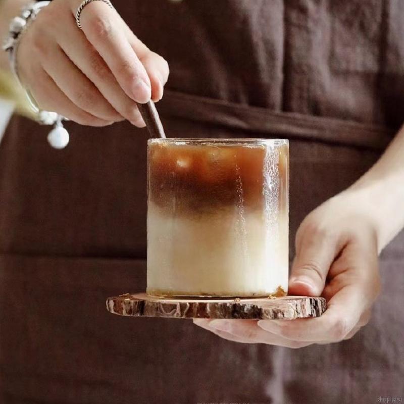 Ins สไตล ์ เกาหลีแก ้ วกาแฟทนความร ้ อนลายชาลาเต ้ แก ้ ววิสกี ้ ถ ้ วยอาหารเช ้ าถ ้ วยนมแก ้ วน ้ ําโปร ่ งใส