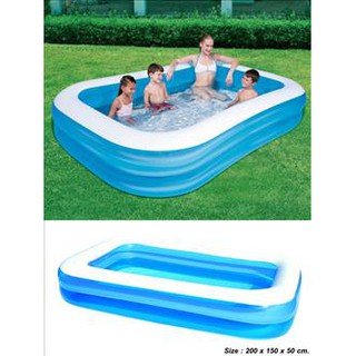 สระน้ำเป่าลม Inflatable Poolขนาด 2 เมตร  +ที่สูบลมฟรี