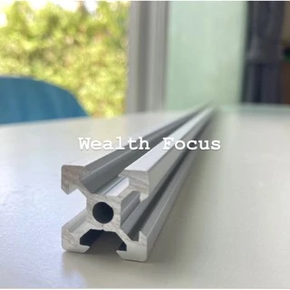อลูมิเนียมโปรไฟล์ สีเงิน/สีดำ V-Slot 20x20 mm สั่งตัด 100-1000 mm งาน DIY Aluminium Profile ร่องวี โครงริกเคสเปลือย