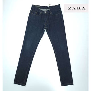 ยีนส์ Zara เอว 32-33 สีเข้มใหม่ ผ้ายืด ขาเดฟ