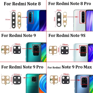 เลนส์กระจกกล้องด้านหลัง พร้อมกาว สำหรับ Xiaomi Redmi Note 8 8T 9s 9 10 Pro 9A Mi Note 10 Lite Poco X3 M3 F3 11 10 ชิ้น