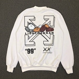 เสื้อกันหนาว OFF WHITE X KAWS WHITE PREMIUM ของแท้ CREWNECK