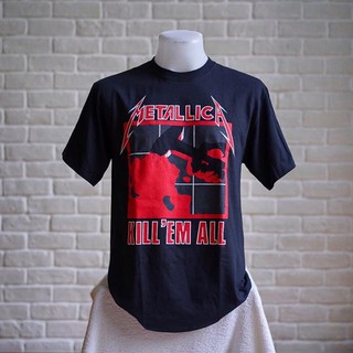 เสื้อยืดคอกลมเสื้อวง METALLICA ลิขสิทธิ์แท้100%S-5XL