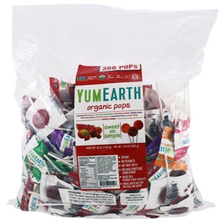 🔥Pre Order🔥🇺🇸YumEarth Organic Pops, Assorted Fruits Flavors, 300 Pops, 5 lbs (2268 g)