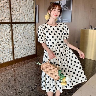 ชุดเดรสคุณแม่ลาย Polka dot