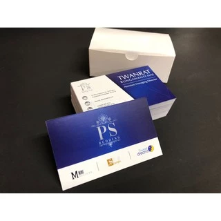 นามบัตร มีกระดาษให้เลือก 4ชนิด 1ชุด 100ใบฟรีกล่อง สั่ง 3ชุด ออกแบบฟรี หากแบบไม่ถูกใจสามารถแจ้งปรับแก้ได้