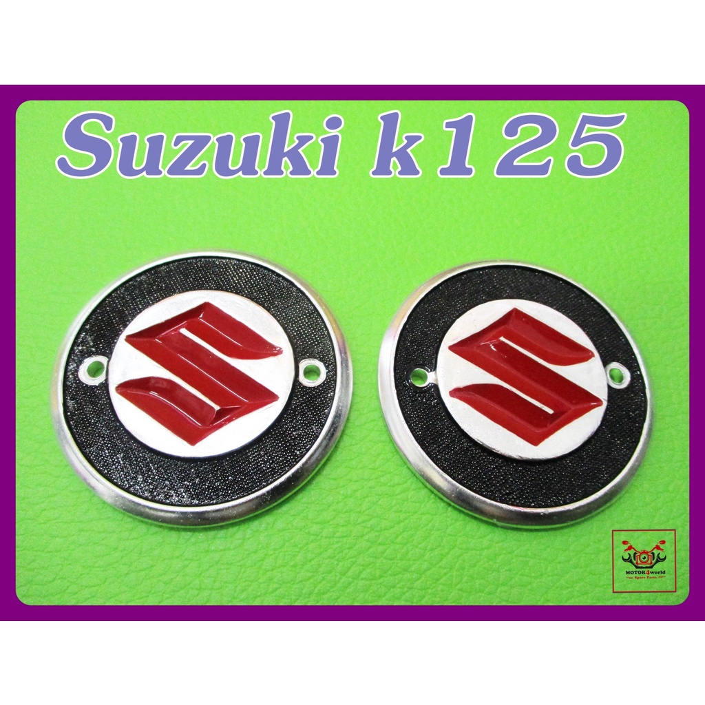 FUEL TANK LOGO "RED" &amp; "BLACK" CIRCLE EMBLEM Fit For SUZUKI K125 // โลโก้ข้างถังน้ำมัน โลโก้แดง ดำ