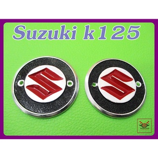 SUZUKI K125 FUEL TANK LOGO "RED" &amp; "BLACK" CIRCLE EMBLEM // โลโก้ข้างถังน้ำมัน SUZUKI K125 โลโก้แดง ดำ  สินค้าคุณภาพดี