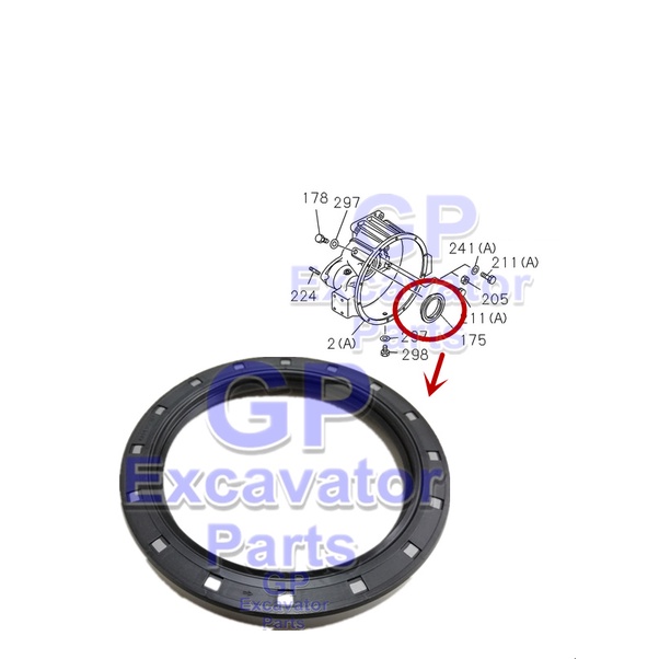 EX200-1 / EX200-5 / UH083 / UH063 / 6BD1 / 6BG1 HYDRAULIC EXCAVATOR ENGINE FLYWHEEL ซีลน้ํามัน NOK J