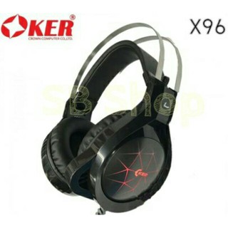 OKER หูฟังเกมมิ่ง Hi-Fi stereo headphone Gaming Headset รุ่น X96 (Black) 7 Color LED