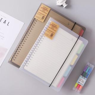 Loose Leaf Notebook A4/B5/A5 Replacable Refill Binder Metal Ring Planner Bullet Journal Diary Blank/Line/Grid/Cornell Available Office&amp;School Supplies Stationery/gift