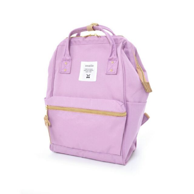 anello* Lavender color polyester canvas backpack