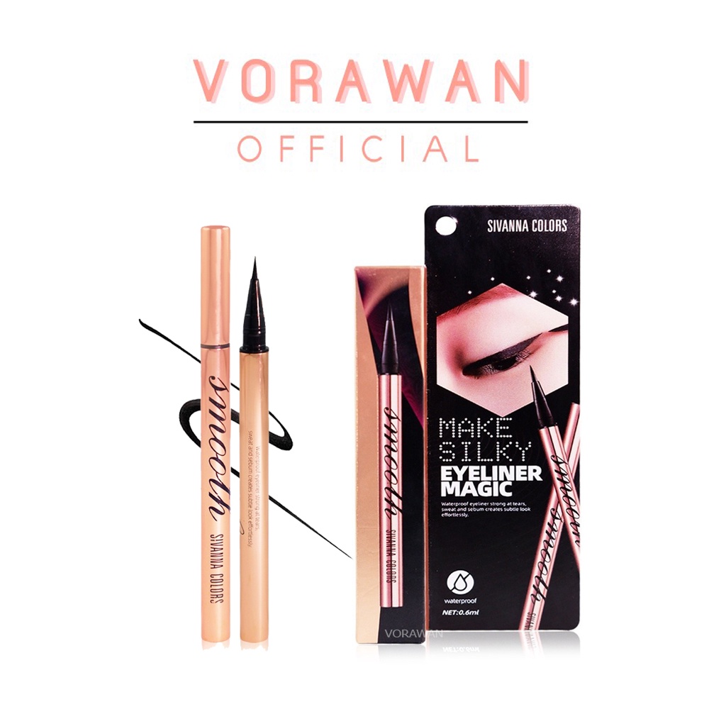 อายไลเนอร์สีดำชัด  เส้นคม  กันน้ำ #HF9014 Sivanna Eyeliner Make Silky Magic