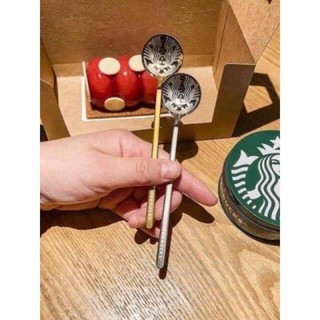 ช้อน Starbucks ช้อนคนกาแฟ สำหรับชงกาแฟ 304สแตนเลส วัสดุอย่างดี ปลอดภัย สีไม่ลอก มี4สี