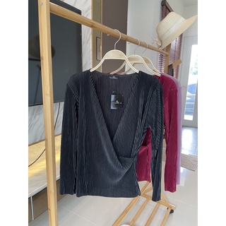 เสื้ออัดพลีทแขนยาว งานป้ายSugar2