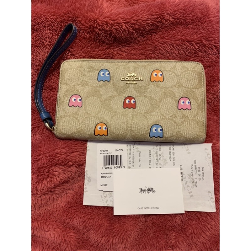 Coach F73394กระเป๋าคล้องมือใส่โทรศัพท์+แบงค์+บัตร+เหรียญ