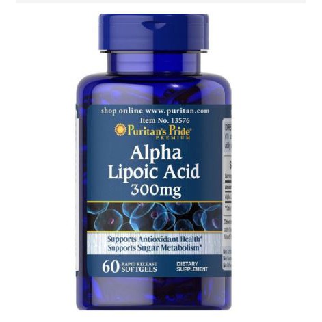 💊แบ่งขาย ส่งให้พร้อมขวด💊 Alpha Lipoic Acid 300 mg { 30 เม็ด } กรดอัลฟาไลโปอิก Puritan's Pride ผิวขาวใส**หมดอายุ 09/22