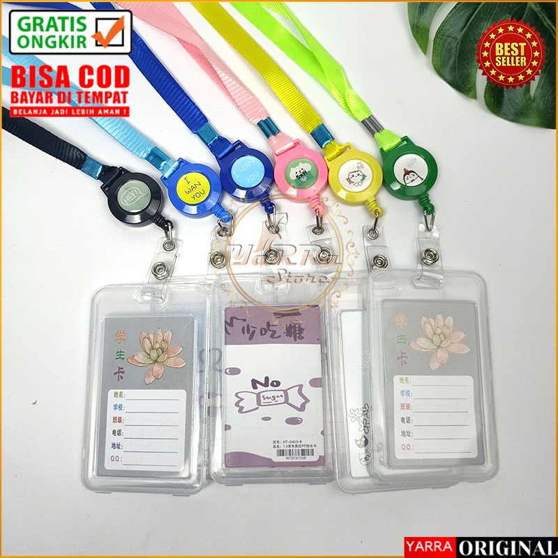 ป้ายชื่อ ID CARD HOLDER เกาหลี และป้ายชื่อ CARD 2 ด้าน HOLDER สร้อยคอ MX2545