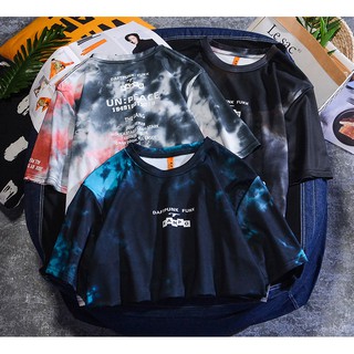 เสื้อลายมัดยอม Oversize สไตล์เกาหลี พร้อมส่ง