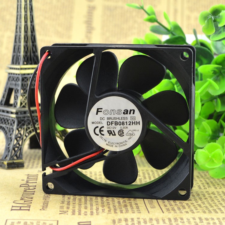 Fonsan 8025 12v 0.30A DFB0812HH 8cm พัดลม 3 สาย