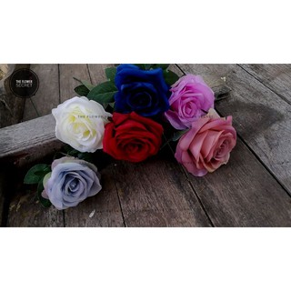 🌷[COD]  ดอกกุหลาบ ดอกไม้ปลอม ดอกไม้ผ้า ดอกไม้ประดิษฐ์ ดอกไม้สำหรับตกแต่งบ้าน ก
