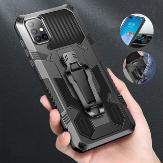 Samsung Galaxy A51 A71 A31 A21 A11 A01 A51 A71 5G A21S M11 Protective case shockproof clip bracket strong magnetic suction bracket armored Panther mixed hard case mobile phone case