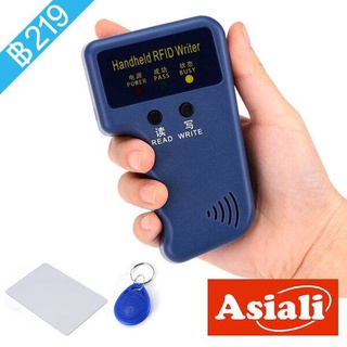 ASIALI New 125KHz Handheld RFID ID Card Copier Reader Writer with １Writable Tag １Card