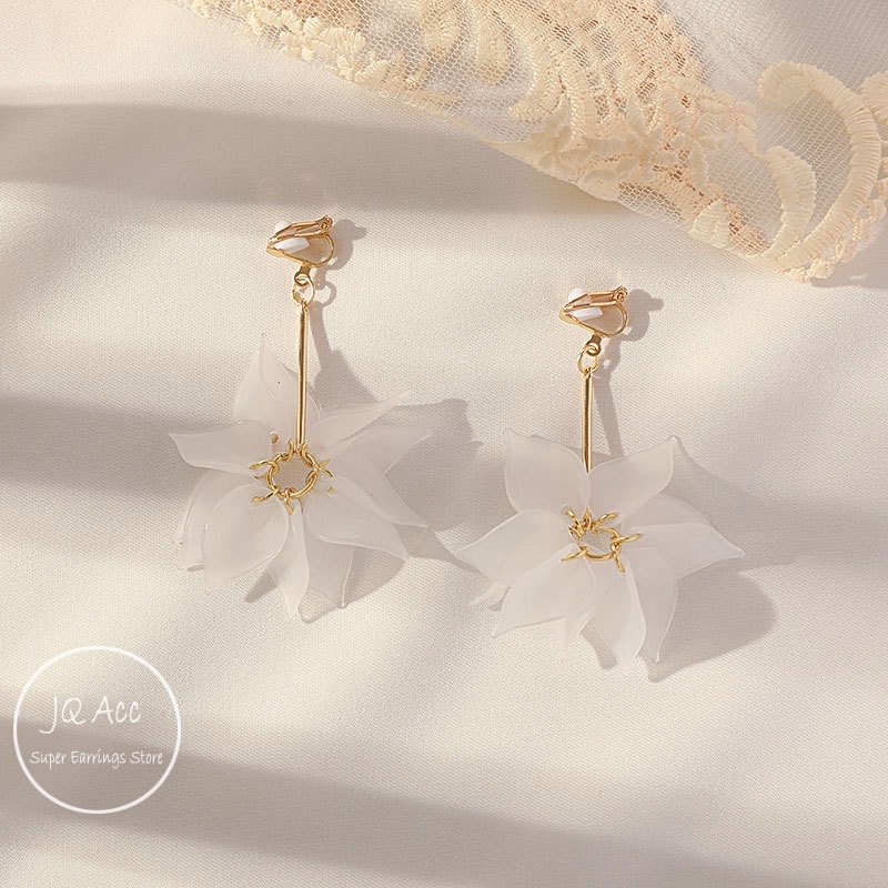 ชุดเครื่องประดับ ต่างหู แบบคลิปหนีบ ประดับพู่ แฟชั่นสําหรับผู้หญิง - รูปที่ 5