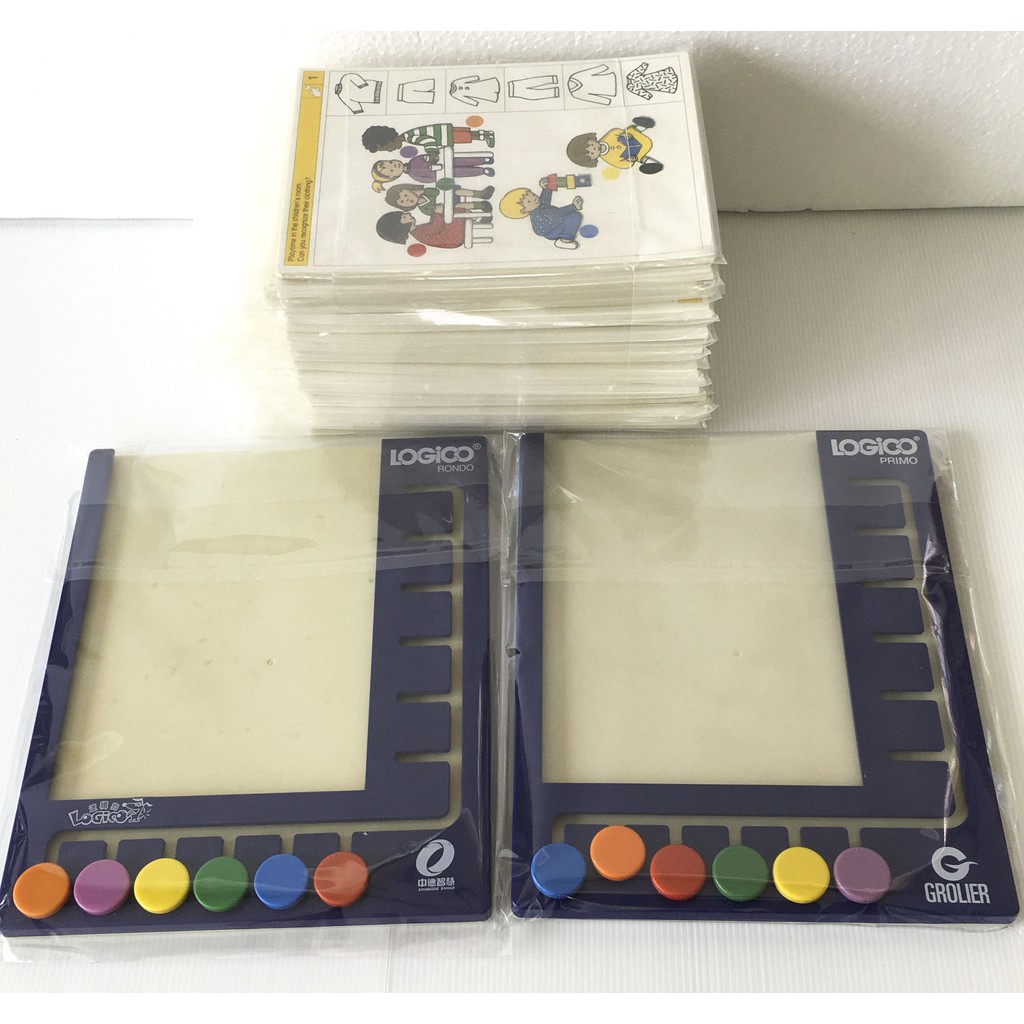 Logico Primo ครบชุด 320 เกมส์ พร้อมกระดาน 2 แผ่น (แท้ /ไม่แท้) ของเล่นเสริมพัฒนาการ (สินค้ามือสอง)