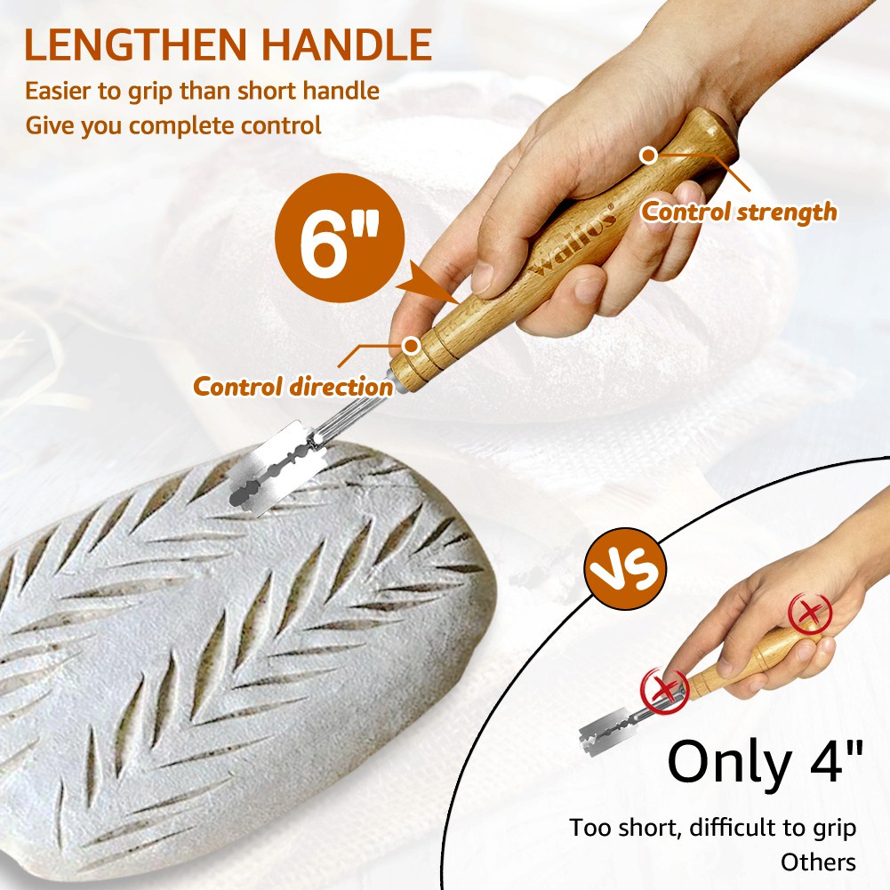 WALFOS Bread Lame New European Bread Arc Curved Dough Scoring Knife