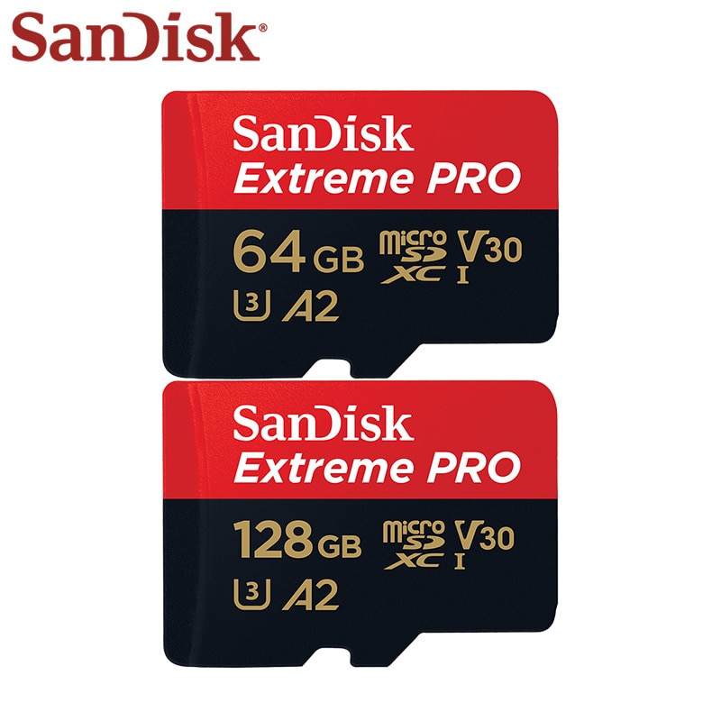 Original  Extreme Pro Micro SD 128GB 64GB SDXC A2 V30 UHS-III Memory Card Transflash TF Card