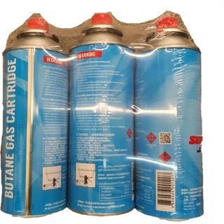 แก๊สกระป๋อง บิวเทน SUPER GAS แพ็ค 3 กระป๋อง ใช้กับเตาแก๊สกระป๋อง ขนาดสุทธิ 250 กรัม