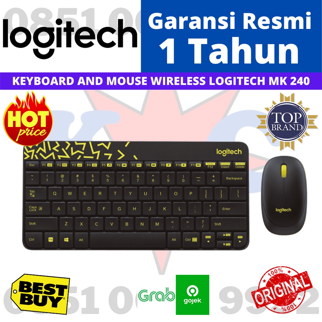 เมาส์คีย์บอร์ดไร้สาย Logitech MK 240 MK240