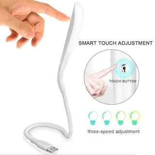 โคมไฟตั้งโต๊ะ LED หรี่แสงได้ ขนาดเล็ก แบบพกพา ปรับแสงได้ สําหรับพาวเวอร์แบงก์ พีซี แล็ปท็อป โน๊ตบุ๊ค